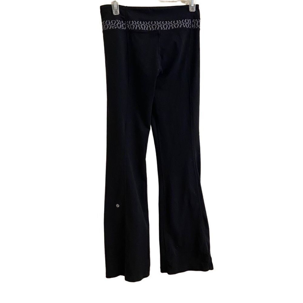 Lululemon Grover Reversible Flare Leggings Yoga Pants Black Size 6